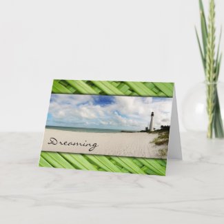 Tropical Lighthouse - Greeting Card