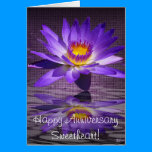 Tropical Lily Reflections Anniversary Card cards