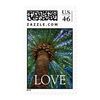 Tropical Love Wedding Postage stamp