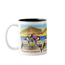 TROPICAL LOVEBIRDS mugs