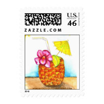 Tropical Luau - Invitations postage