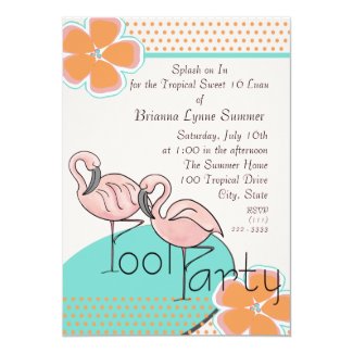 Tropical Luau Party 5" X 7" Invitation Card