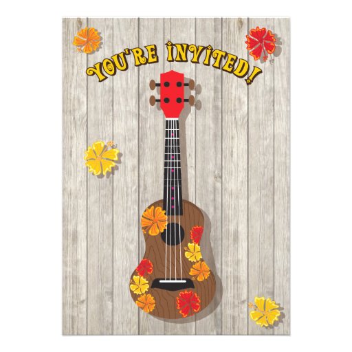 Tropical Luau Tiki Party Invitations