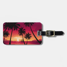 Tropical Luggage Tag