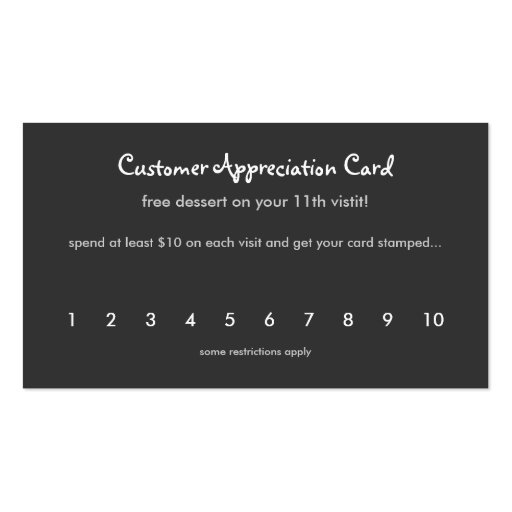 Tropical & Modern Customer Appreciation Card Business Card Template (front side)