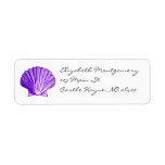 Tropical Moonlight Purple Sea Shell Labels
