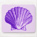 Tropical Moonlight Purple Shell Mousepads