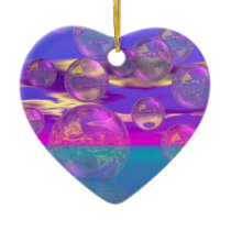 Tropical Morning – Magenta and Turquoise Paradise ornaments