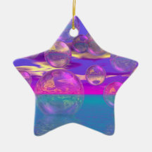 Tropical Morning – Magenta and Turquoise Paradise Christmas Tree Ornament