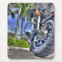 Tropical Motorcycle Mouse Pads