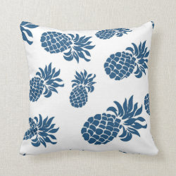Tropical Ocean Blue Summer Pineapple Pillow