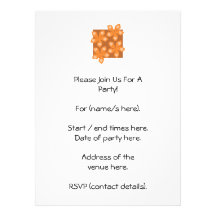 Tropical orange flowers on white. invite