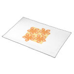 Tropical Orange Flowers on White. Pretty. Placemat