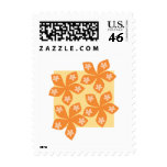 Tropical Orange Flowers on White. Pretty. Stamps
