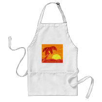 Tropical Orange Sunset Apron
