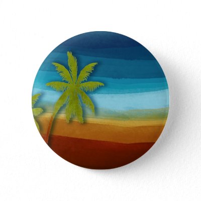 Tropical Palm Tree Button