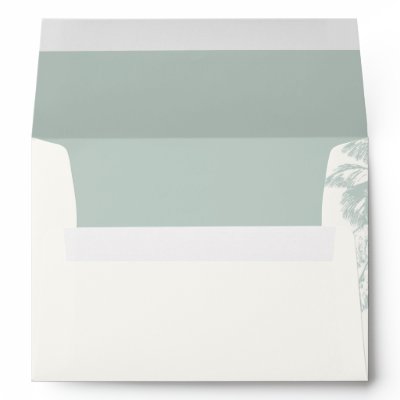 Tropical Palm Tree Wedding Invitation Envelope