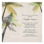 Tropical Palm Trees Bridal Shower Invitation
