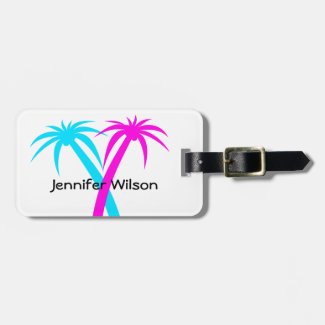 Tropical Palm Trees Luggage Tag