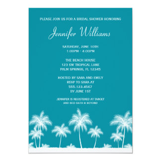 Hawaiian themed wedding shower invitations