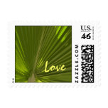 Tropical Palm Wedding Love Postage Stamp