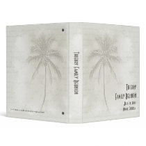 Tropical Palms 3 Ring Binder