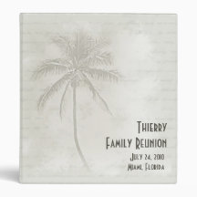 Tropical Palms Family Reunion 3 Ring Binder