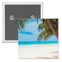 Tropical Paradise Beach Button
