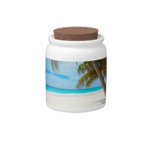 Tropical Paradise Beach Candy Jar