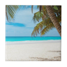 Tropical Paradise Beach Ceramic Tiles