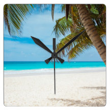 Tropical Paradise Beach Clocks