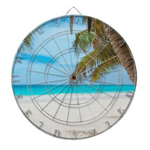 Tropical Paradise Beach Dartboard With Darts