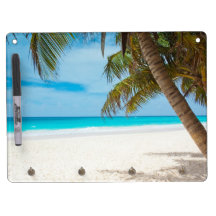 Tropical Paradise Beach Dry-Erase Board