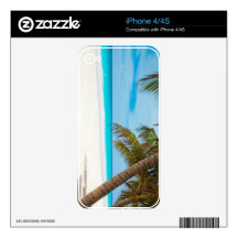 Tropical Paradise Beach iPhone 4 Decal