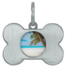Tropical Paradise Beach Pet Tag