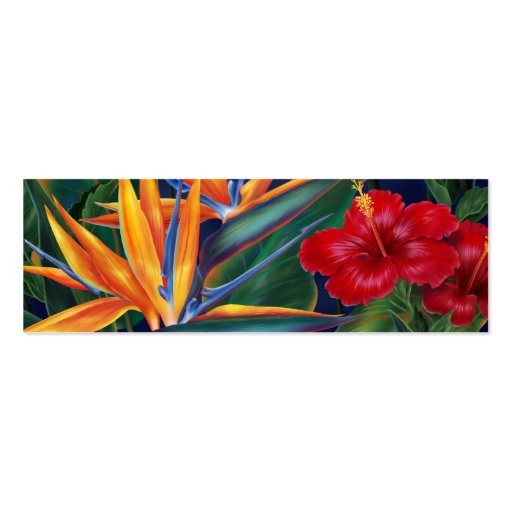 Tropical Paradise Bookmark Business Cards (front side)