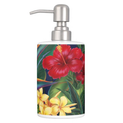 tropical paradise hawaiian bathroom accessories soap dispensers zazzle tropical paradise hawaiian bathroom accessories soap dispensers zazzle
