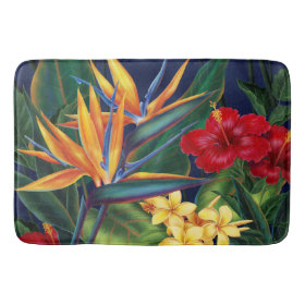 Tropical Paradise Hawaiian Floral Bath Mats