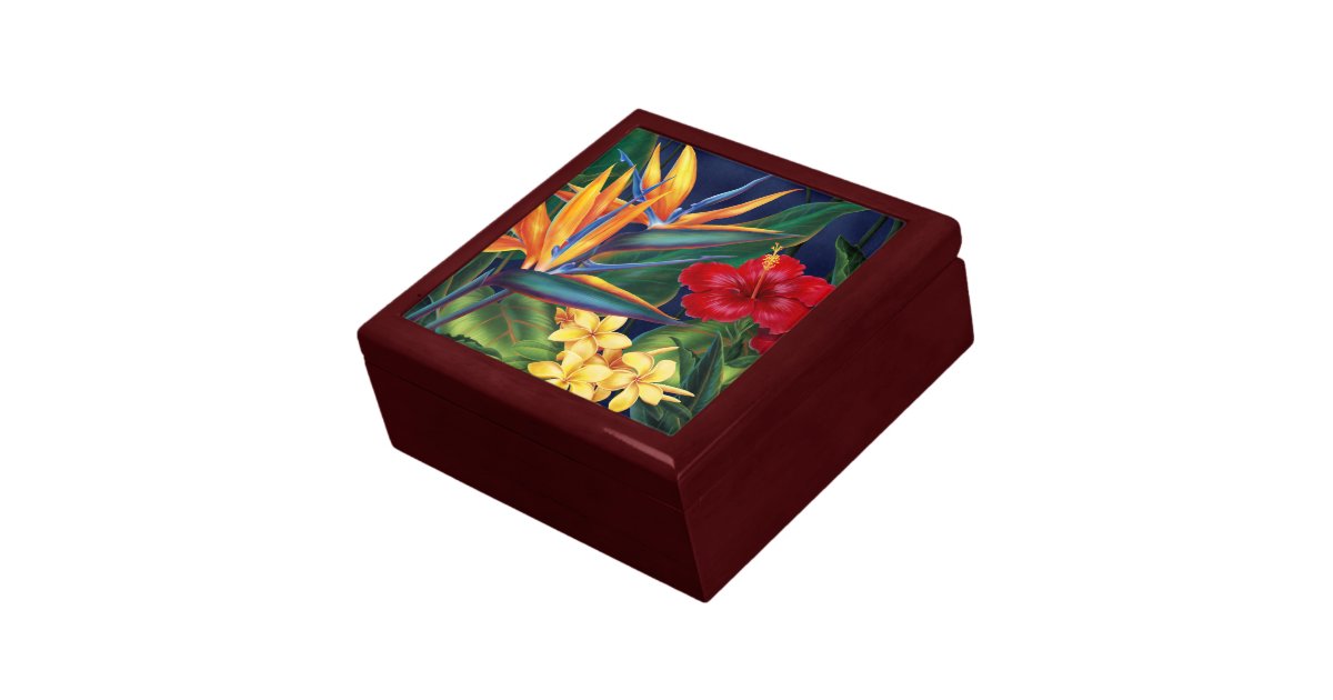 Tropical Paradise Hawaiian Floral Gift Boxes Zazzle