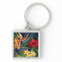 Tropical Paradise Hawaiian Floral Keyrings Key Chains