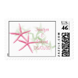 Tropical Paradise in Green and Pink Postage Stamp