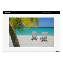 Tropical paradise lounger laptop decal