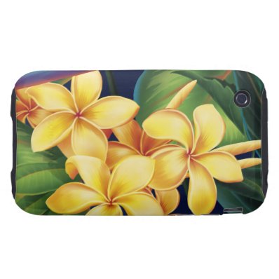Tropical Paradise Plumeria iPhone 3 Tough Case