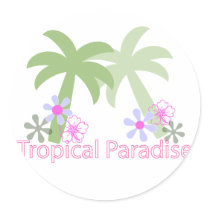 tropical paradise screen stickers