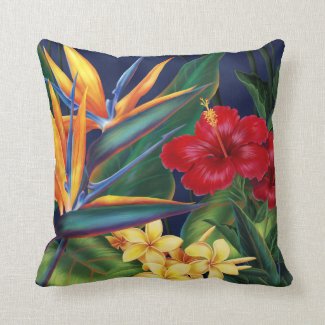 Tropical Paradise Square Decorator Pillows