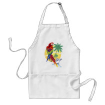 Tropical Paradise with Macaw and Cruise Ship Aprons