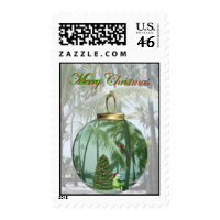 Tropical Parrot Christmas stamp