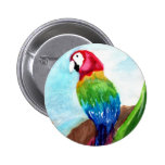 Tropical Parrot-Ice Pinback Button