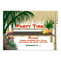 Tropical Party Tiki Hut Invitation posters