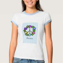 Tropical Peace Sign Tee Shirt